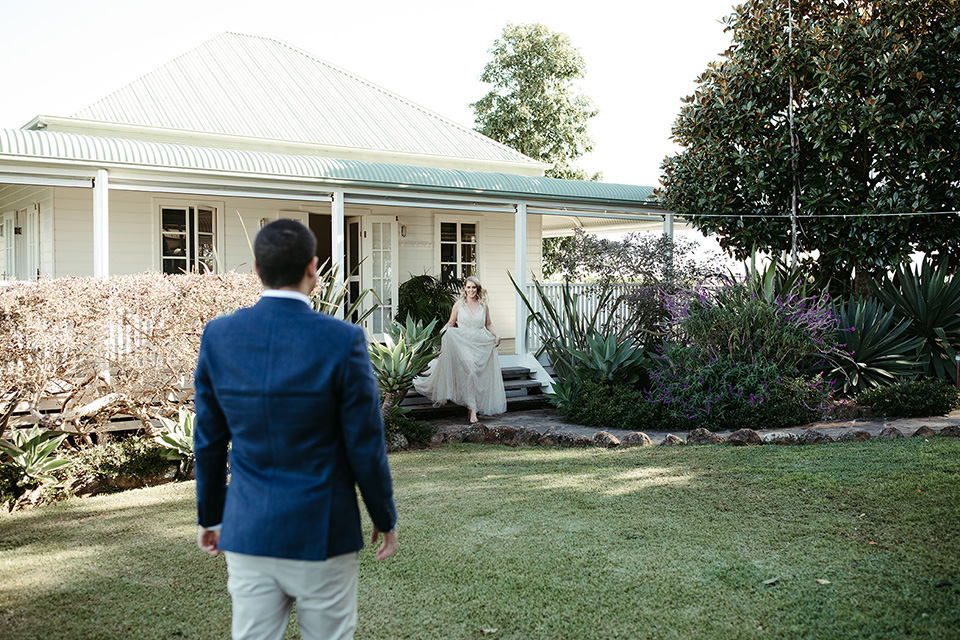 First Look - Australian Elopement - Byron View Farm Micro Wedding