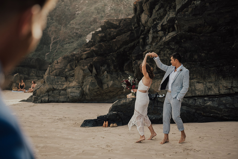 Byron Bay Elopement - Hitched In Paradise - Barefoot Bride